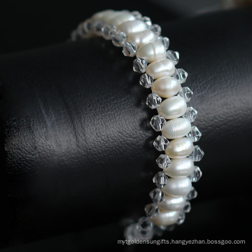 Fashion Bracelet Jewelry Natural Freshwater Pearl Bracelet (E150044)